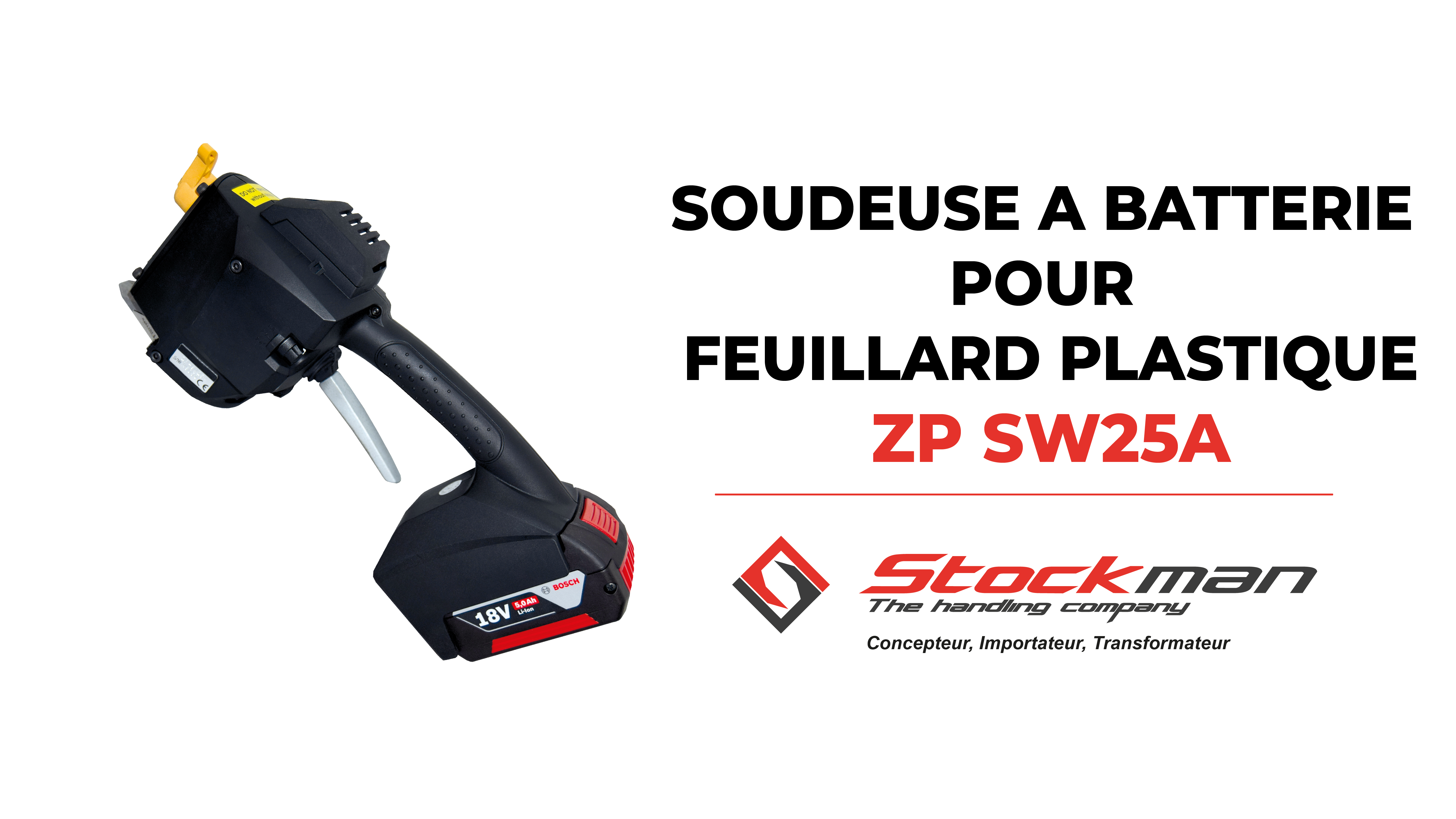 La soudeuse à batterie pour feuillard plastique ZP-SW25A
